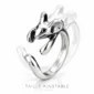 Bague Ouverte Souris en Acier Taille Ajustable.