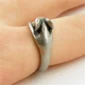 Bague Ouverte Souris en Laiton - Taille Réglable pour Femme.