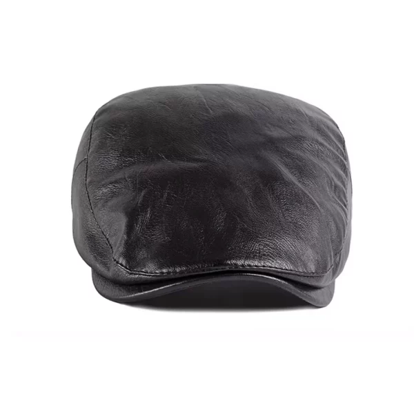 Béret Bec de Canard en Cuir Synthétique Noir pour Homme Béret Bec de Canard en Cuir Synthétique Noir pour Homme.