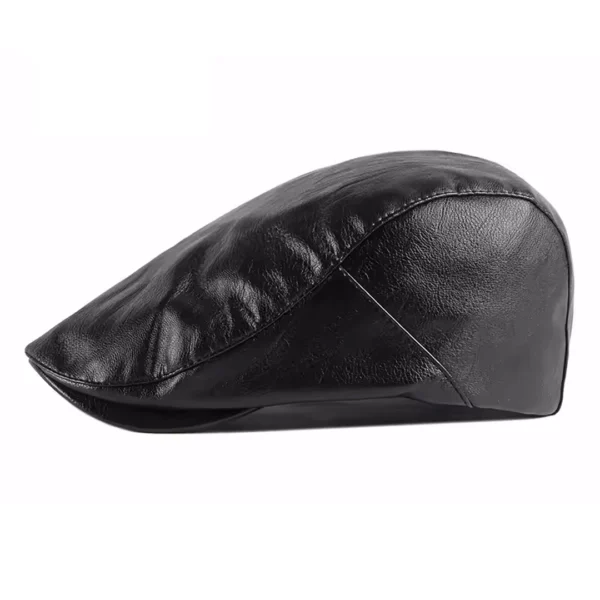 Béret Duckbill en Cuir Synthétique Noir pour Homme Béret Duckbill en Cuir Synthétique Noir pour Homme.
