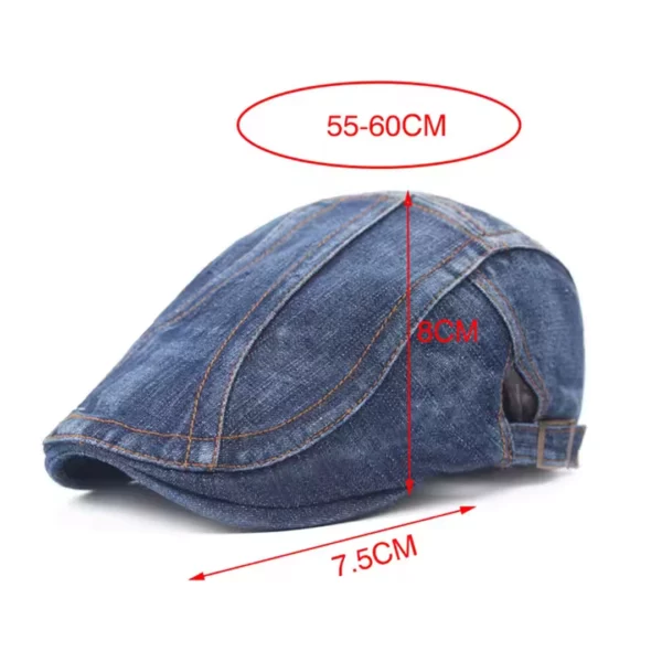 Béret Duckbill en Denim pour Homme & Femme Tour de Tête 55 à 60 cm Béret Duckbill en Denim pour Homme & Femme Tour de Tête 55 à 60 cm.