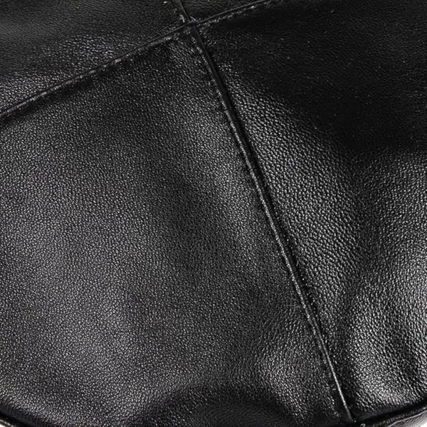 Béret Femme en Cuir Noir.