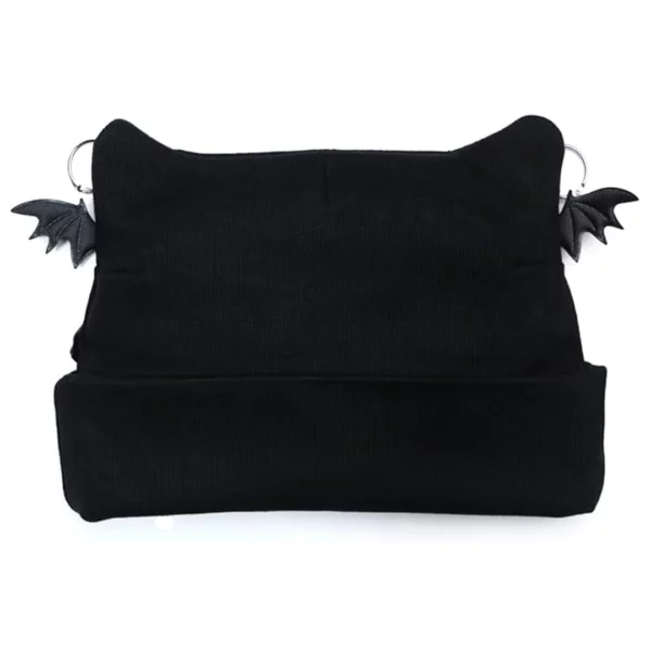 Bonnet Gothique Noir Oreilles de Chat & Chauve-souris Bonnet Gothique Noir Oreilles de Chat & Chauve-souris.