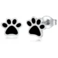 Boucles d’Oreilles Empreinte de Chien en Acier.