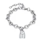 Bracelet Chaîne Rolo Acier Inoxydable & Pendentif Cadenas.