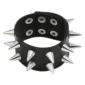 Bracelet Cuir PU à Deux Rangées de Spikes.