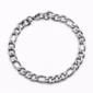 Bracelet Homme Maille Figaro Acier Inoxydable - 6 mm.