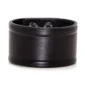 Bracelet Homme en Similicuir Noir à Rainures Latérales.