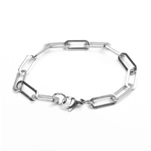 Bracelet Trombone Acier Inoxydable - Maillons 7 mm.