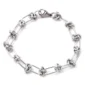 Bracelet Trombone Acier Inoxydable - Maillons Noués 6 mm.