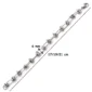 Bracelet Trombone Acier Inoxydable - Maillons Noués 6 mm (dimensions).