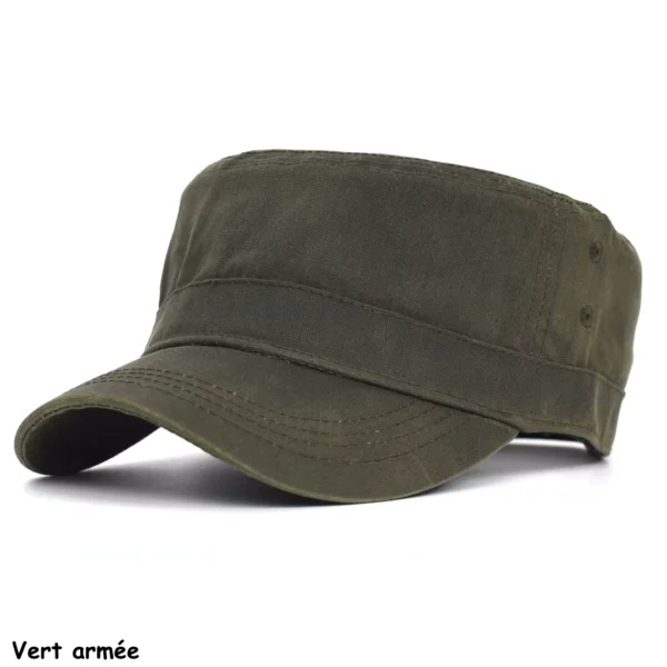 Casquette Militaire Coton Ciré Vert Armée Vintage Ajustable Casquette Militaire Coton Ciré Vert Armée Vintage Ajustable.