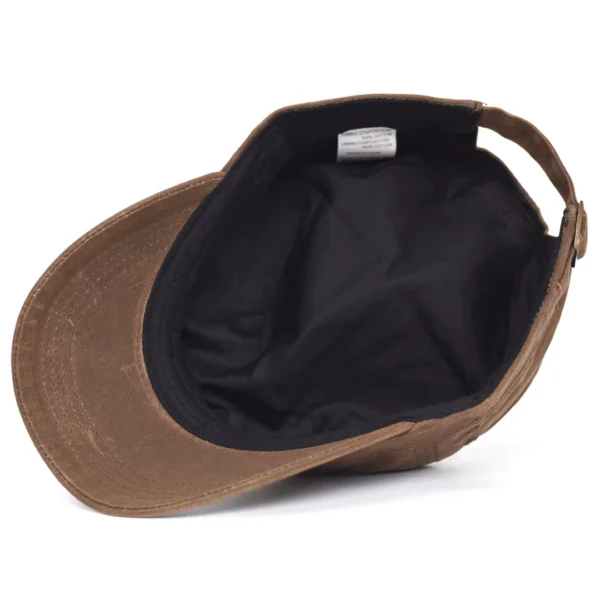 Casquette Militaire Coton Ciré Vintage avec Doublure Chaude Casquette Militaire Coton Ciré Vintage avec Doublure Chaude.