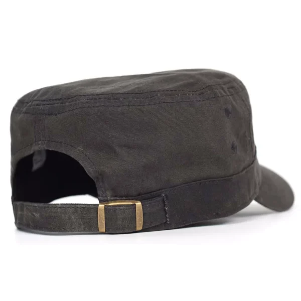 Casquette Militaire Homme Coton Ciré Gris Vintage Casquette Militaire Homme Coton Ciré Gris Vintage.