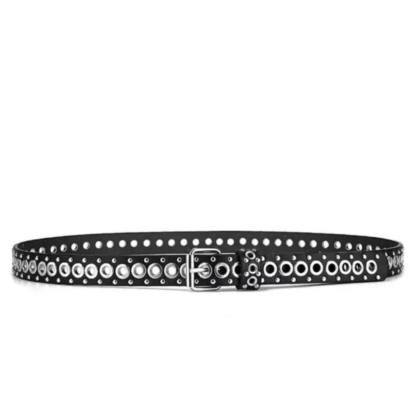 Ceinture Femme Cuir Synthétique avec Œillets Métalliques Ceinture Femme Cuir Synthétique avec Œillets Métalliques.