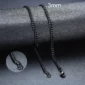 Chaîne Cubaine Noire en Acier Inoxydable Maillons 3 mm.