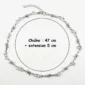 Chaîne en Fil Barbelé avec Extension à Petits Maillons.