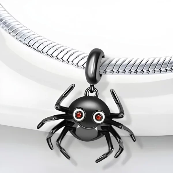 Charm Araignée Noire en Argent 925 Charm Araignée Noire en Argent 925.