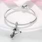 Charm Squelette Guitariste en Argent 925.