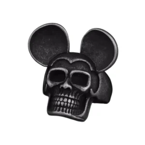 Chevalière Gothique Crâne aux Oreilles Iconiques Acier 316L.