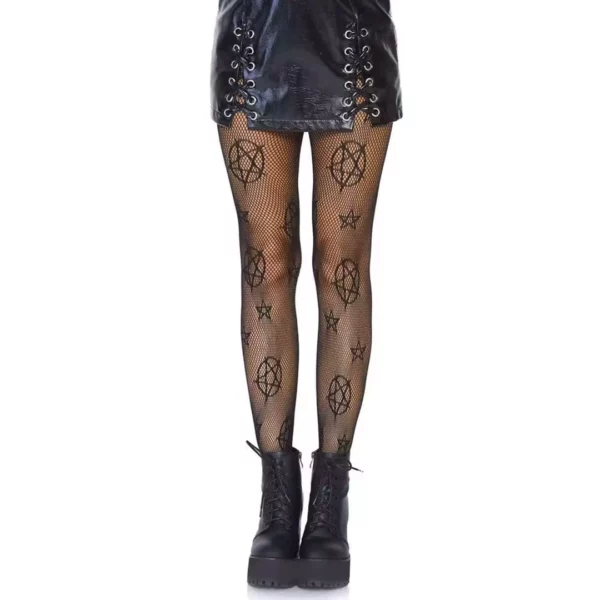 Collant Résille Punk Rock Pentagramme et Pentacle Collant Résille Punk Rock Pentagramme et Pentacle.