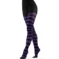 Collants Opaques Gothiques Rayés Noir & Violet Taille Haute.