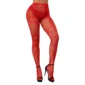 Collants Résille Rouges à Motif Serpent.