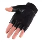 Gants sans doigts Cuir Homme Doublure Chaude & Fermeture Velcro.