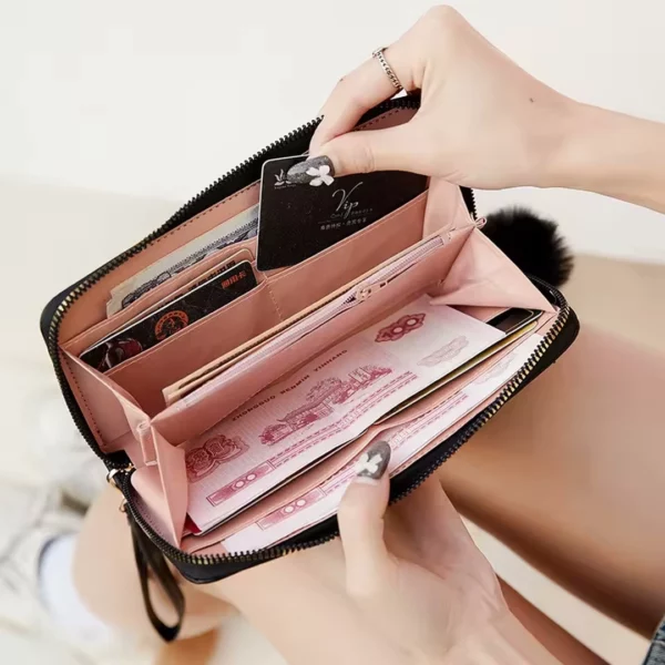 Grand Portefeuille Femme en Cuir Porte-monnaie Porte-cartes de crédit Grand Portefeuille Femme en Cuir Porte-monnaie Porte-cartes de crédit.