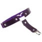 Jarretière Cuir Violet à Cœur Métallique & Clips Bas