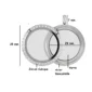 Médaillon Rond Serti de Zircons en Acier Inoxydable (dimensions)