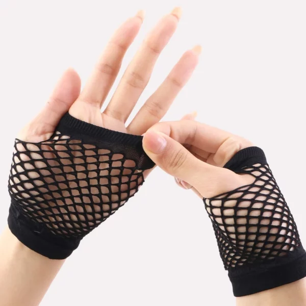 Mitaines Résille Nylon Noir (élasticité) Mitaines Résille Nylon Noir (élasticité).