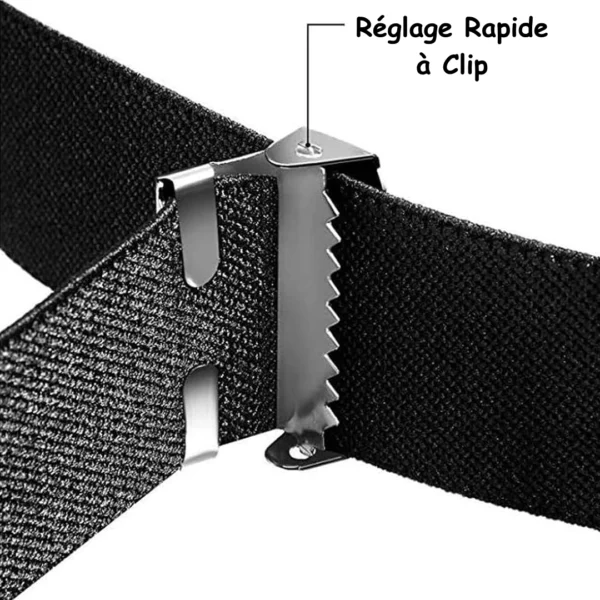Paire de Ceintures Élastiques Noires Ajustables & Sans Boucle à réglage par clip Paire de Ceintures Élastiques Noires Ajustables & Sans Boucle à réglage par clip.