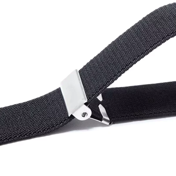 Paire de Ceintures Élastiques Noires en Tissu Ajustable par Clip Paire de Ceintures Élastiques Noires en Tissu Ajustable par Clip.