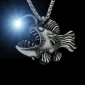 Pendentif Poisson Lanterne avec Chaîne à Mailles Vénitiennes.