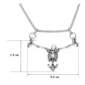 Pendentif Punk Squelette Captif en Acier Inoxydable (dimensions)