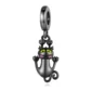 Pendentif ou Charm Chat Noir Suspendu en Argent 925.
