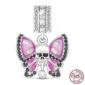 Pendentif ou Charm Crâne Papillon Améthyste en Argent 925.