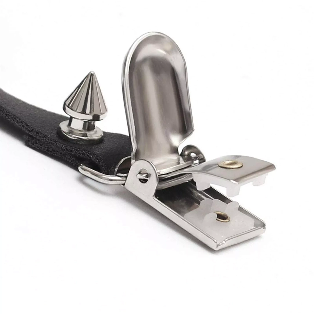 2 Paires De Clips Porte-jarretelles Réglables En Métal Noir – Pour Fixer Bas, Chaussettes Ou Organiser Les Vêtements