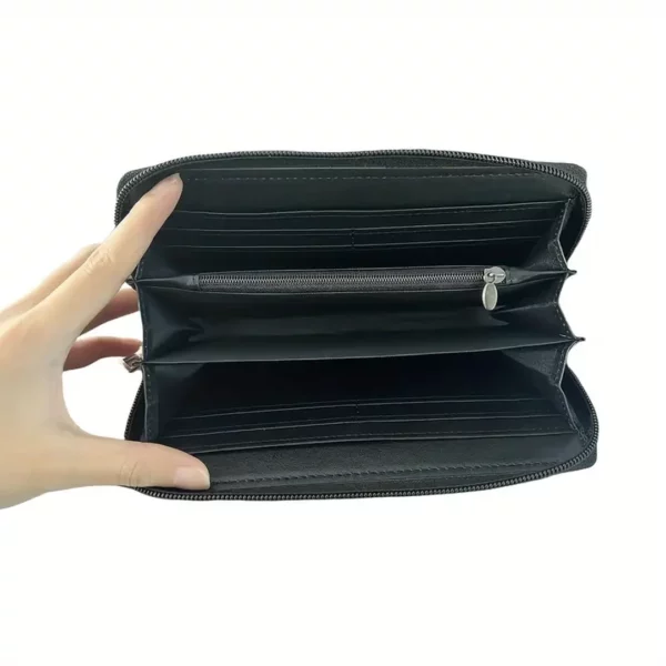 Portefeuille Gothique Cuir Grand Format Motif Femme Squelette Porte-monnaie Porte-cartes de crédit Portefeuille Gothique Cuir Grand Format Motif Femme Squelette Porte-monnaie Porte-cartes de crédit.