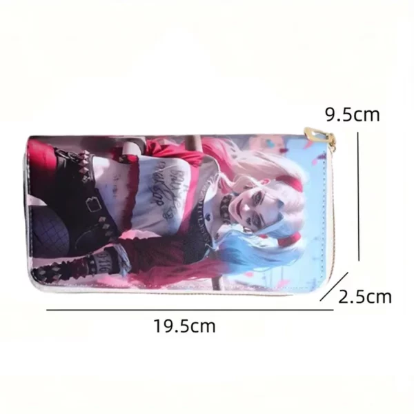 Portefeuille Harley Quinn Grand Format en Cuir (dimensions) Portefeuille Harley Quinn Grand Format en Cuir (dimensions).