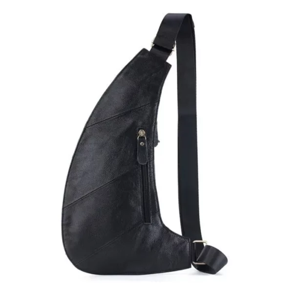Sac Holster Noir pour Homme en Cuir Véritable.