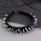 Serre-Tête Gothique Punk en Tissu Noir Clouté.