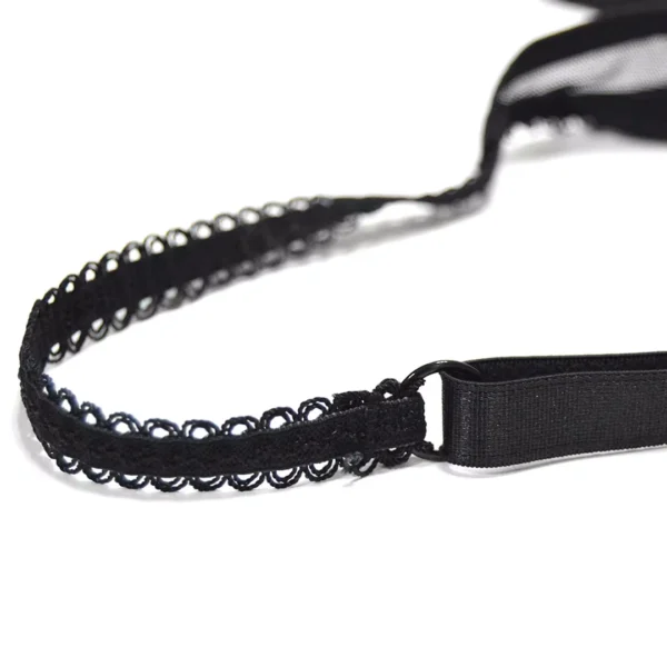 Soutien-Gorge Noir Transparent à Bretelles Réglables Soutien-Gorge Noir Transparent à Bretelles Réglables.