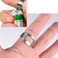 Bague Décapsuleur Acier 316L Poli et Noir PVD