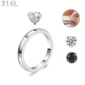 Bague Modulaire Acier 316L à Zirconium Interchangeable.