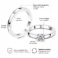 Bague Modulaire Acier 316L à Zirconium Interchangeable (dimensions).