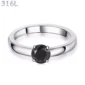 Bague Modulaire Acier 316L à Zirconium Noir Interchangeable.