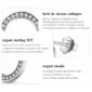 Boucles d'Oreilles Anneau Flottant Argent 925 Zirconiums (détails produit).