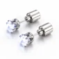 Boucles d'Oreilles Led Blanches Zirconiums (piles fournies).